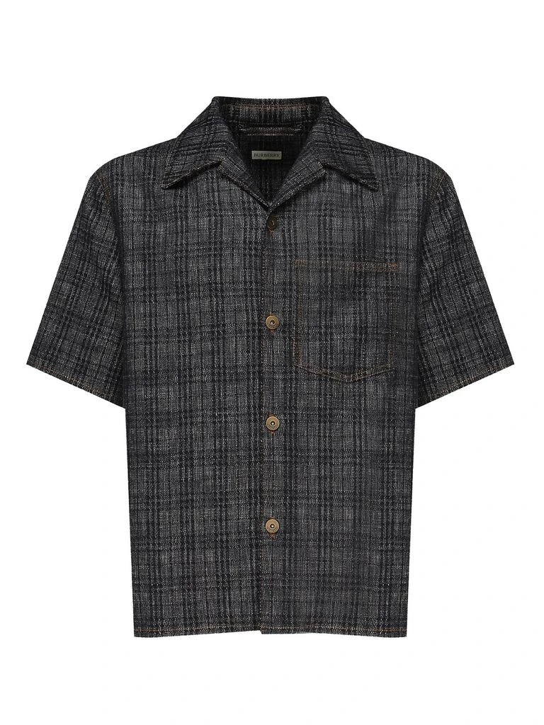 Burberry Burberry Checked Short Sleeved Denim Shirt from Cettire