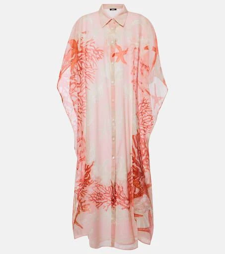 Versace Barocco Sea cotton and silk beach cover-up 1