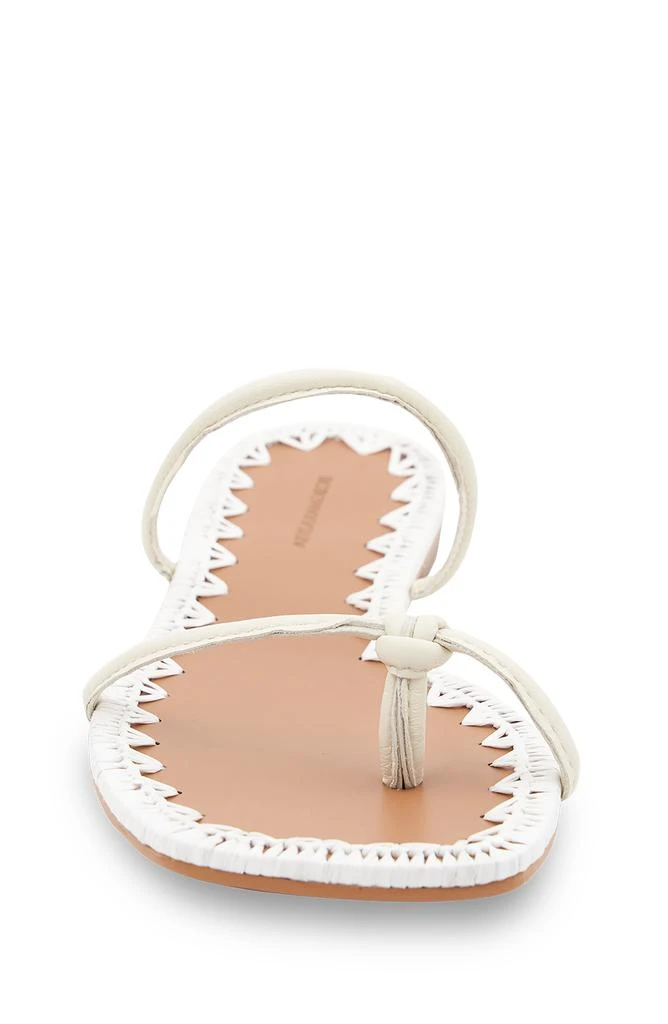 BCBG BALI MAGNOLIA LEATHER FLAT SANDAL 4