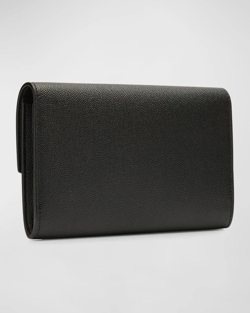 Yves Saint Laurent Uptown YSL Wallet on Chain in Grained Leather 7