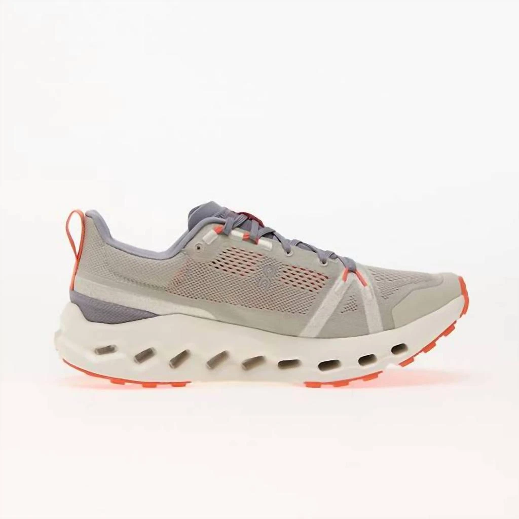 On Women's Cloudsurfer Trail Running Shoes In Fossil/ivory