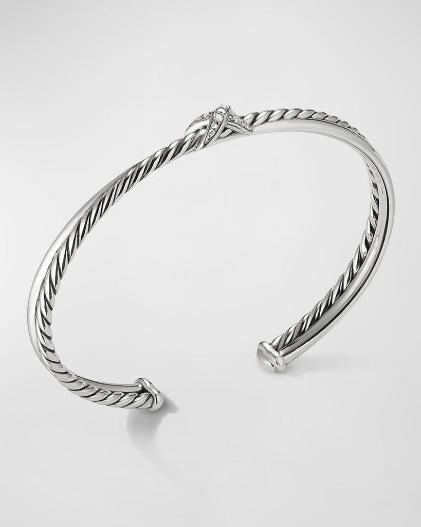 David Yurman Petite X Center Station Bracelet with Pave Diamonds 1