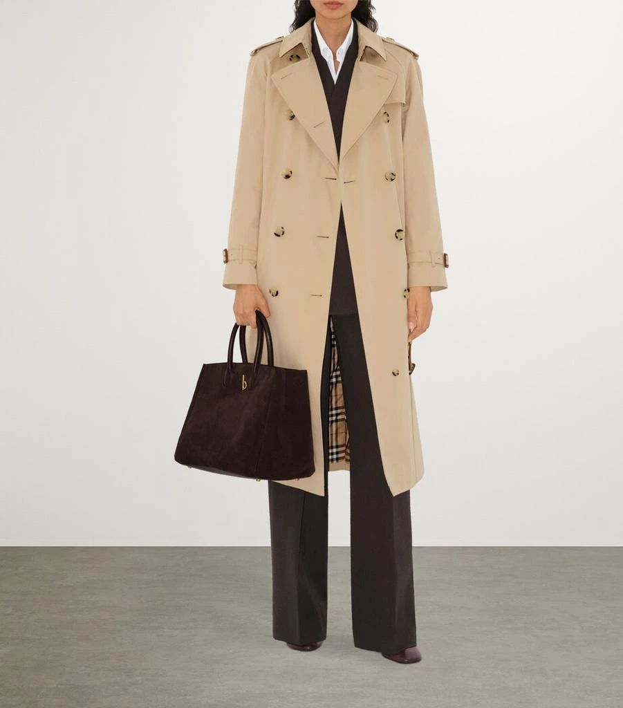 Burberry Gabardine Waterloo Long Trench Coat 4
