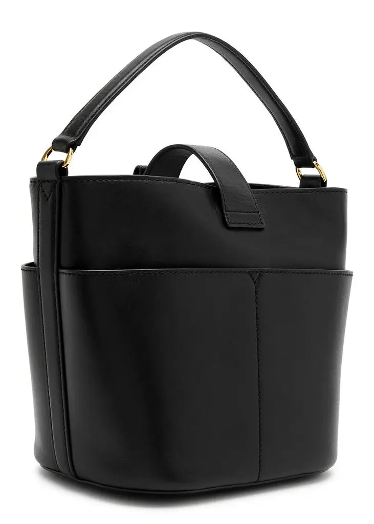 VERONICA BEARD Crest small leather bucket bag  2