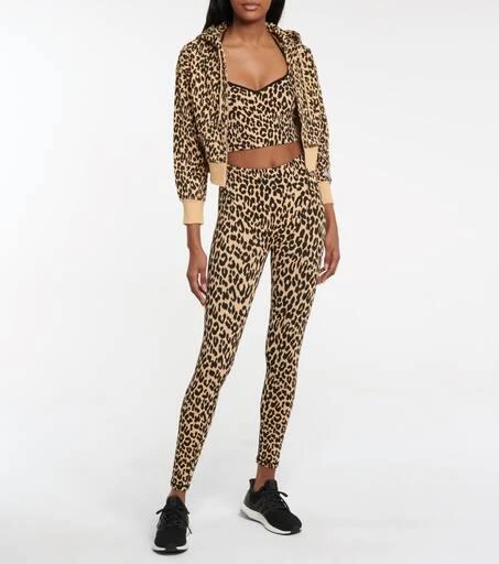 Adam Selman Sport Sweetheart leopard-print crop top 2