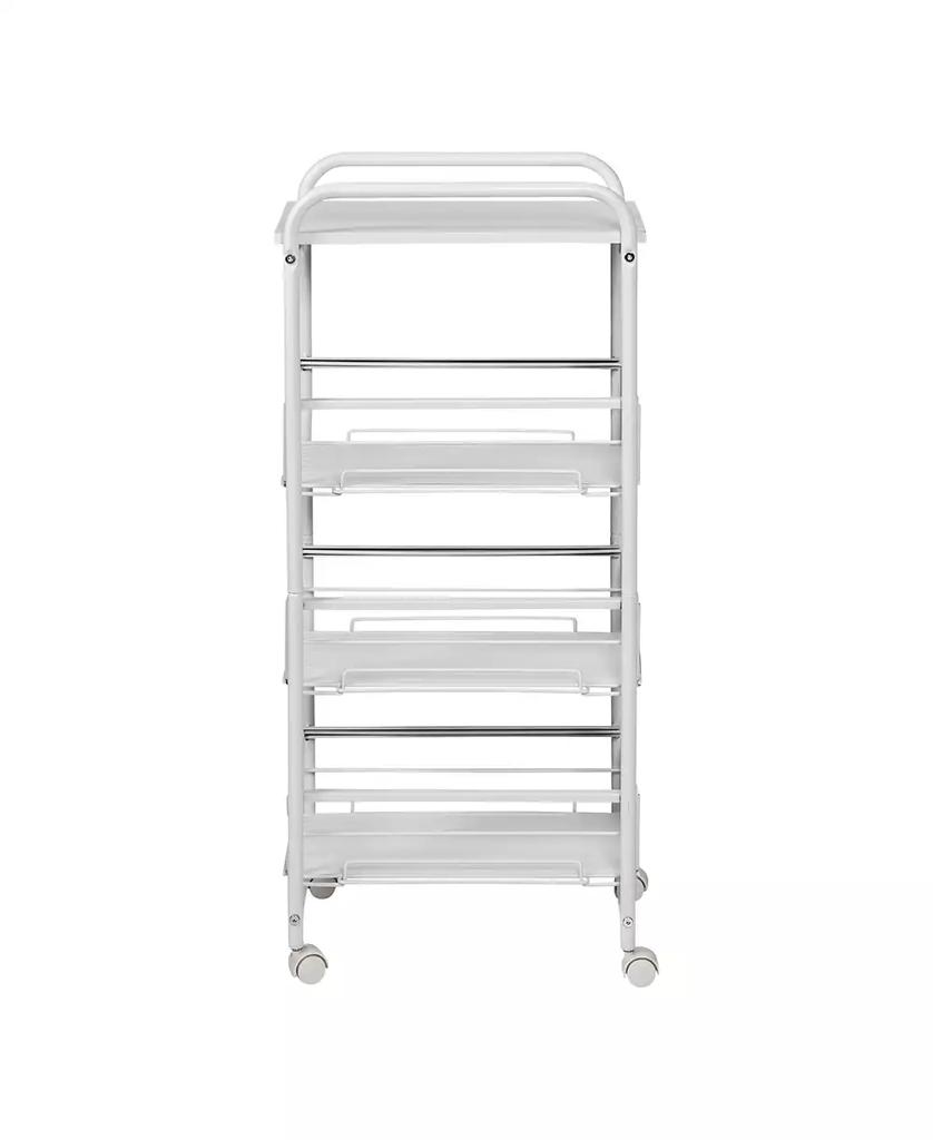 Honey Can Do 4 Tier Slim Rolling Cart with Drawers