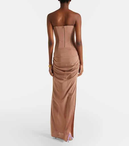 Alex Perry Semi-sheer strapless gown 3