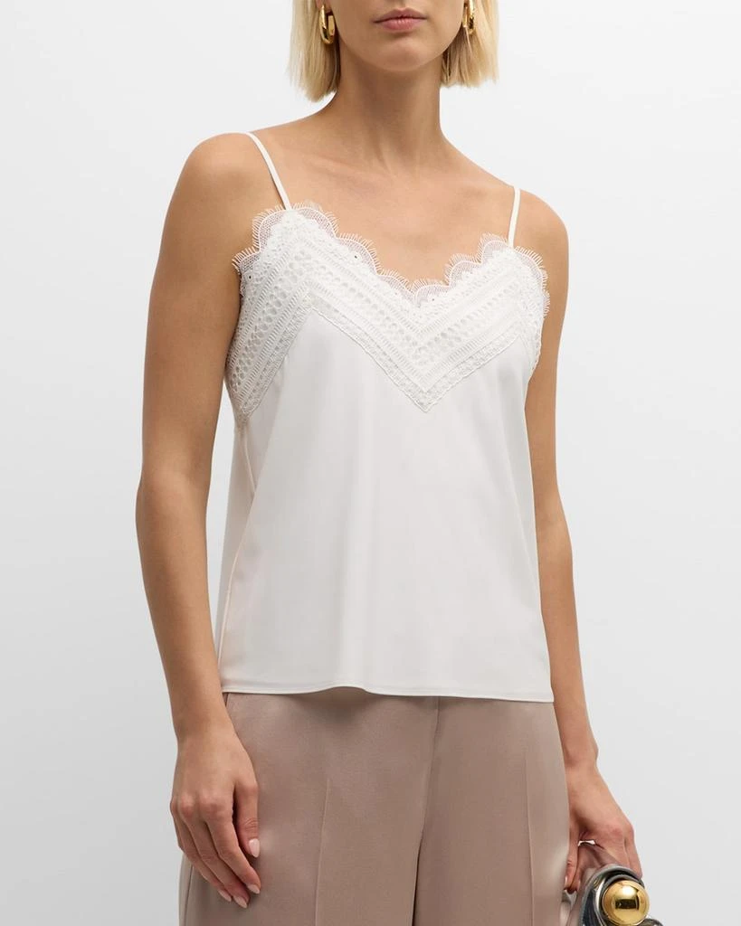 Elie Tahari The Mazzy Lace-Trim Tank Top 2