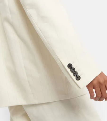 Khaite Malek striped cotton tuxedo jacket 6