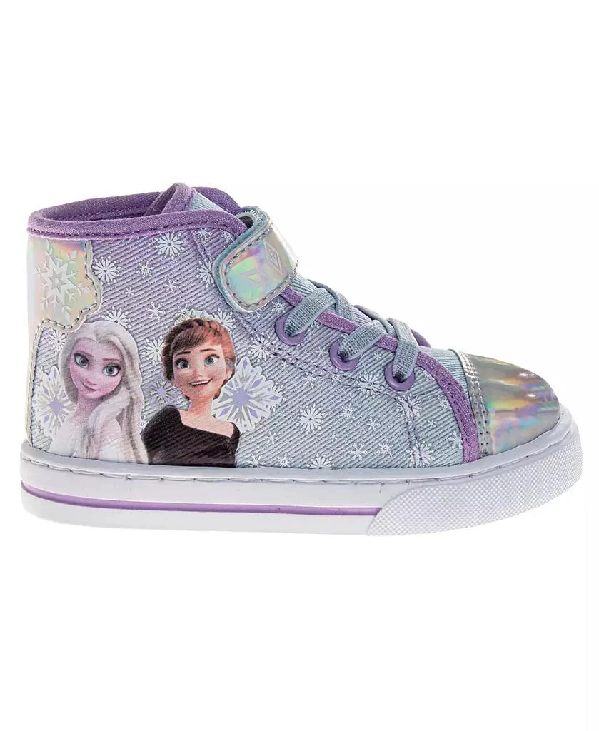 Disney Toddler and Little Girls Frozen Anna and Elsa High Top Sneakers 2