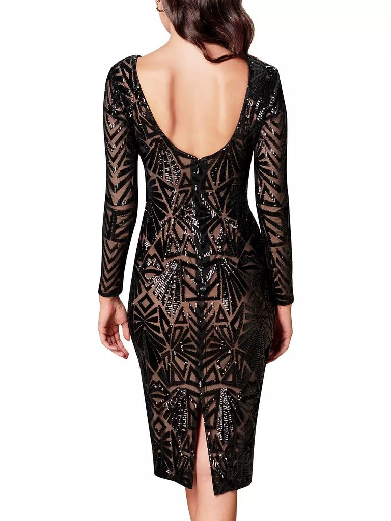 Dress The Population Emery Sequined Scoopback Dress 5