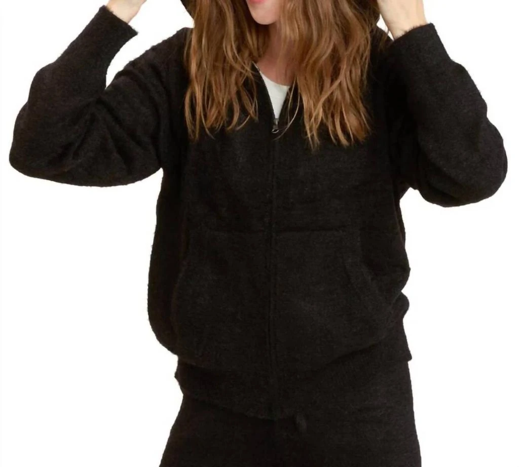 Threads for Thought Threads 4 Thought - Alyce Fuzzy Knit Hoodie Sweatshirt 1