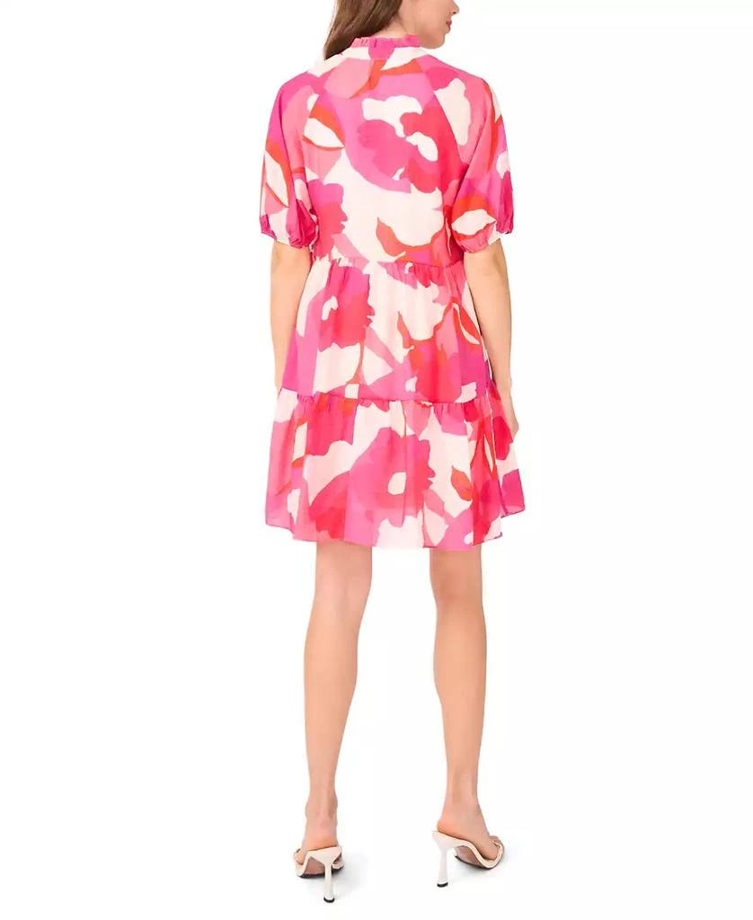 MSK Women's Printed Tiered Short Babydoll Dress 4