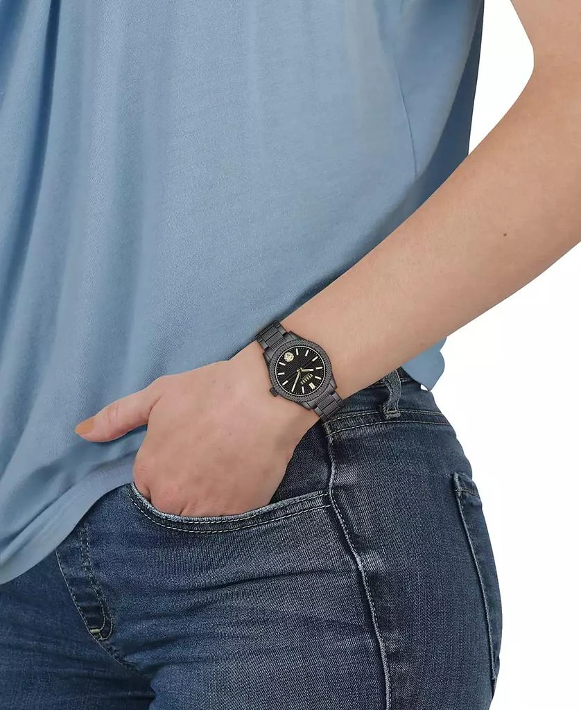 Versus Versace Women's Bayside Three Hand Black Stainless Steel Watch 38mm 5