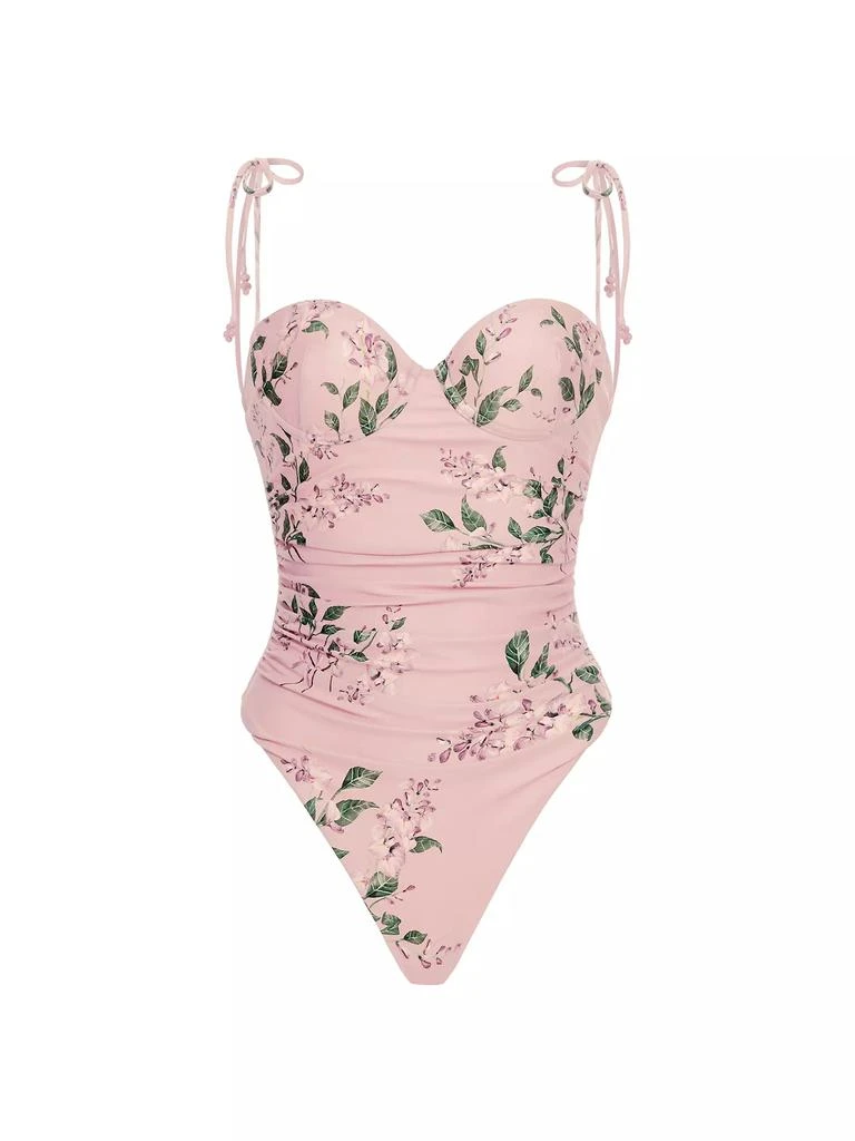 Agua by Agua Bendita Rabano Wisteria One-Piece Swimsuit 1