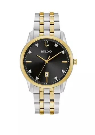 Bulova Mens Sutton 2 Tone Dial Watch 1