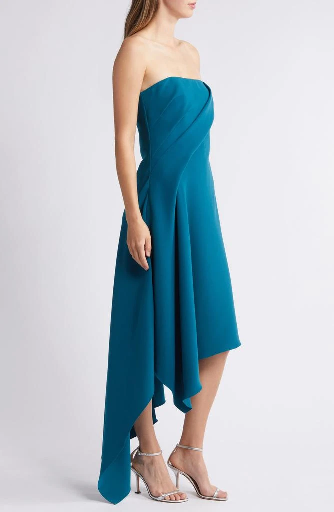 Amsale Asymmetric Strapless Cocktail Dress 3