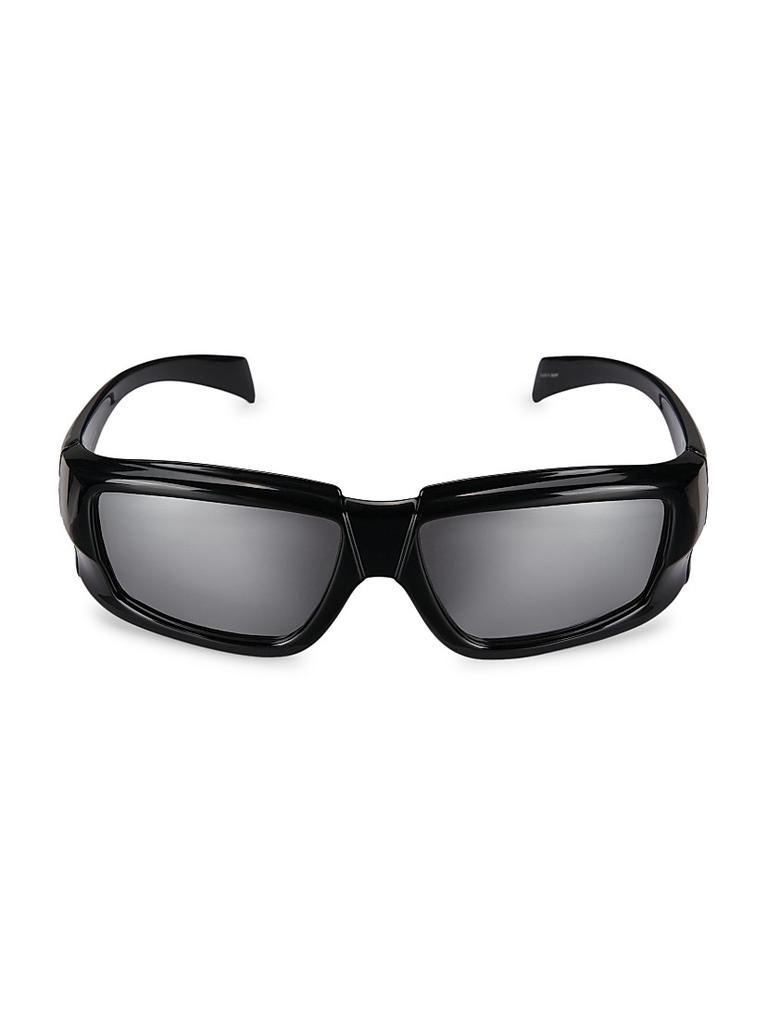 リック Rick Owens 55MM Mirrored Rectangular Sunglasses - Accessories