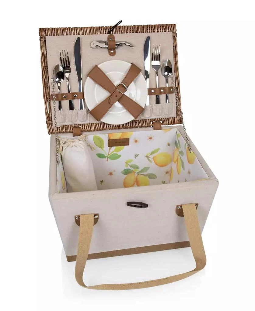 Picnic Time Lemongrove Picnic Basket Bees Lemons, Set of 11 1