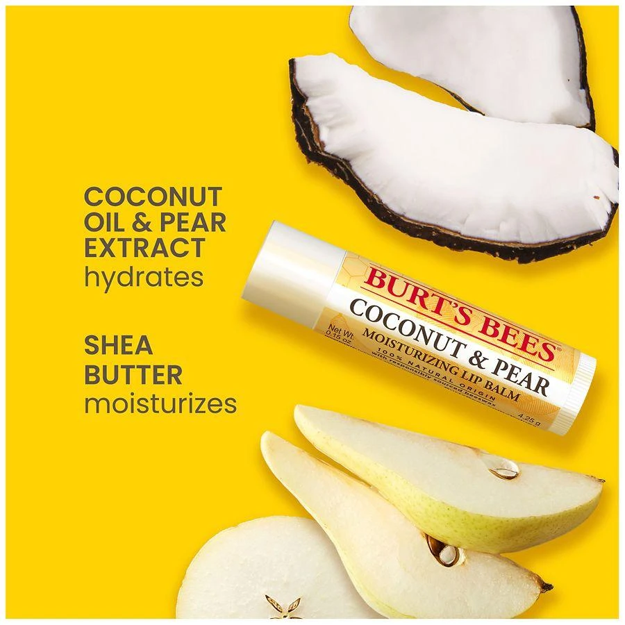 Burt's Bees Lip Balm, Natural Origin Lip Care Coconut and Pear 9