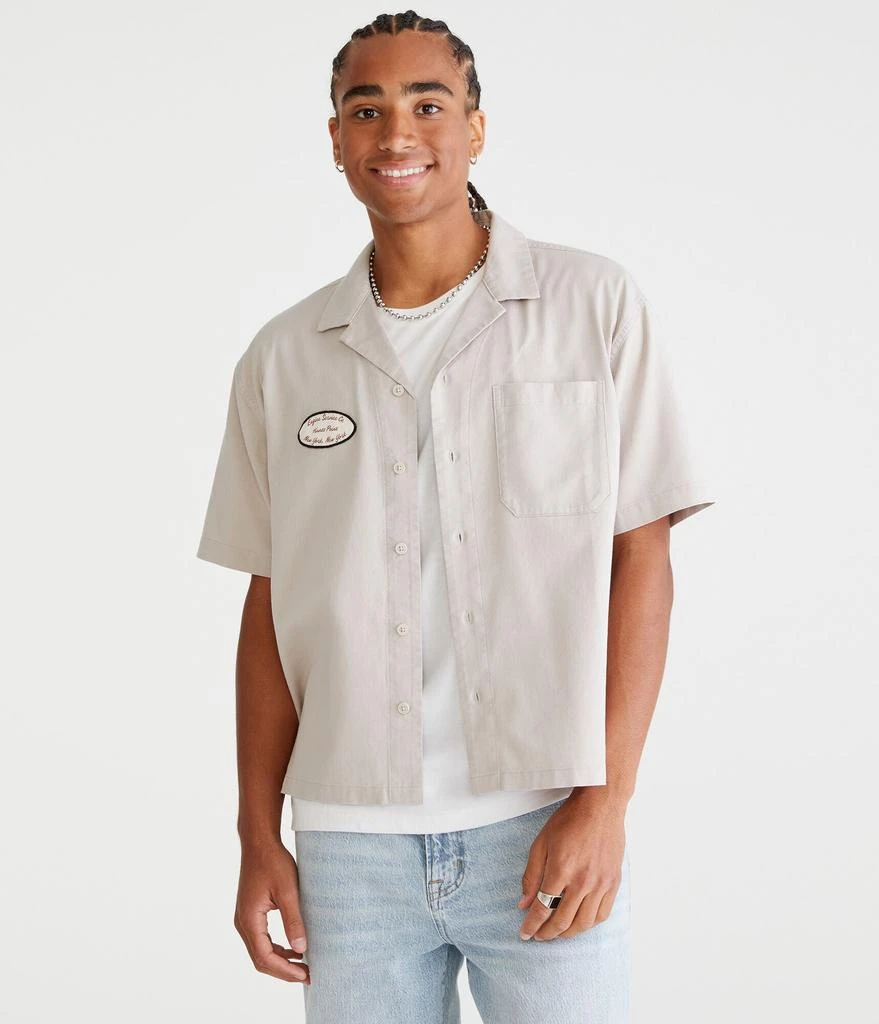Aeropostale Short Sleeve Engine Service Co. Mechanic Shirt 2