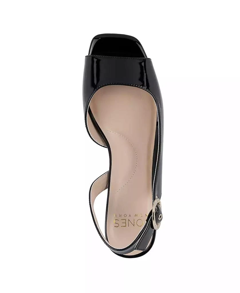 JONES NEW YORK Women's Ondree Slingback D'Orsay Peep Toe Block Heel Sandals 4