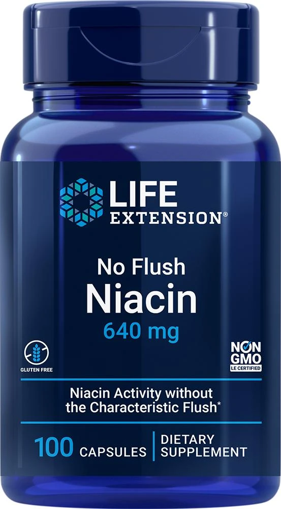 Life Extension Life Extension No Flush Niacin, 100 - 640 mg (640 mg, 100 capsules) 1