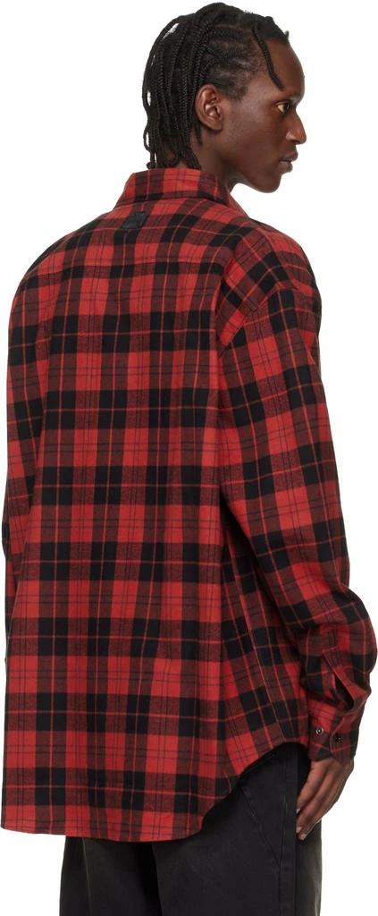 Vetements Red Leather Cross Flannel Shirt 3