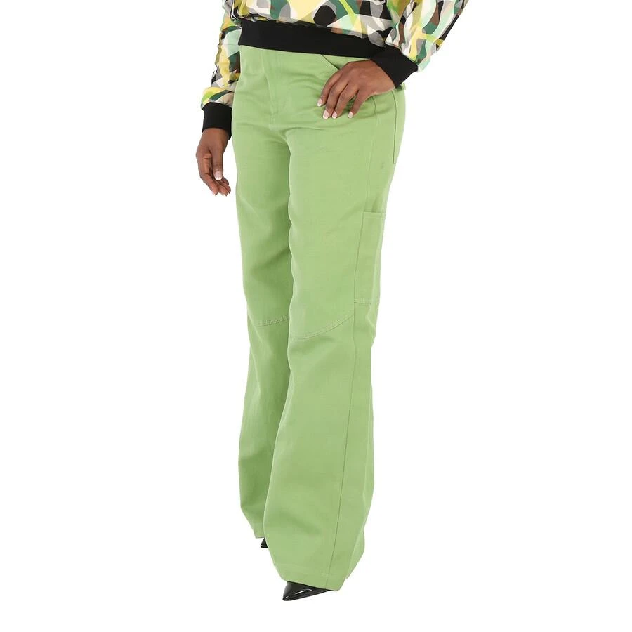 PETAR PETROV Ladies Green Cotton Ramie Blend Genaro Trousers 3