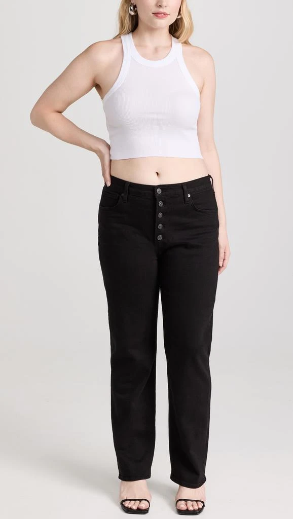 Citizens of Humanity Daphne High Rise Stovepipe Exposed Fly Jeans 10