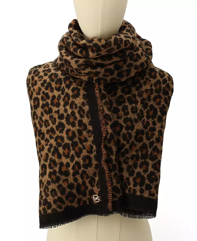 Michael Kors Women's Bouclé Leopard-Print Scarf - Scarves - Free