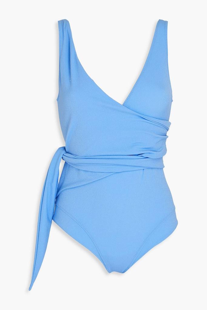 LISA MARIE FERNANDEZ Dree Louise stretch-crepe wrap-effect swimsuit