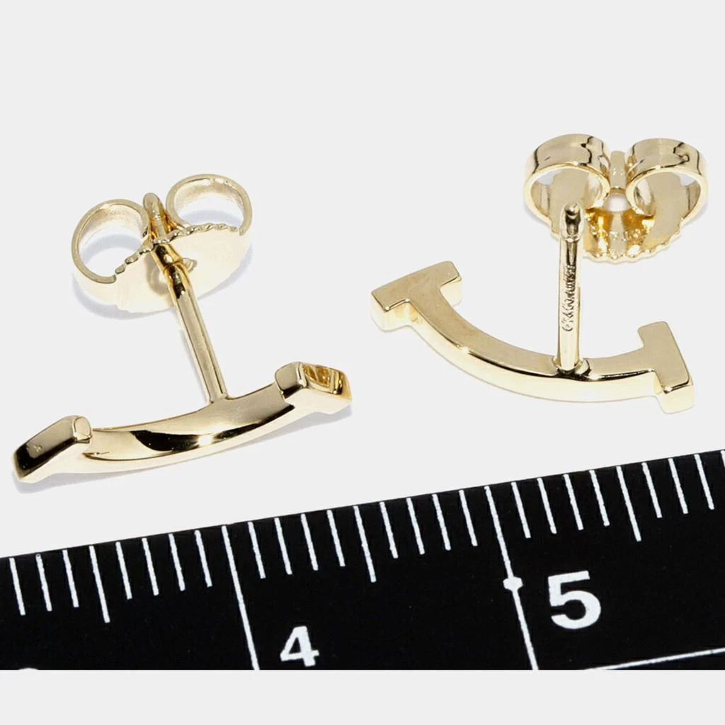 Tiffany & Co. Tiffany & Co 18K Yg T Smile Earrings Gold Metal 3