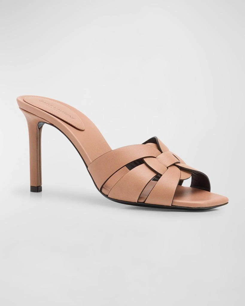 Yves Saint Laurent Tribute Woven Leather Mule Sandals 2