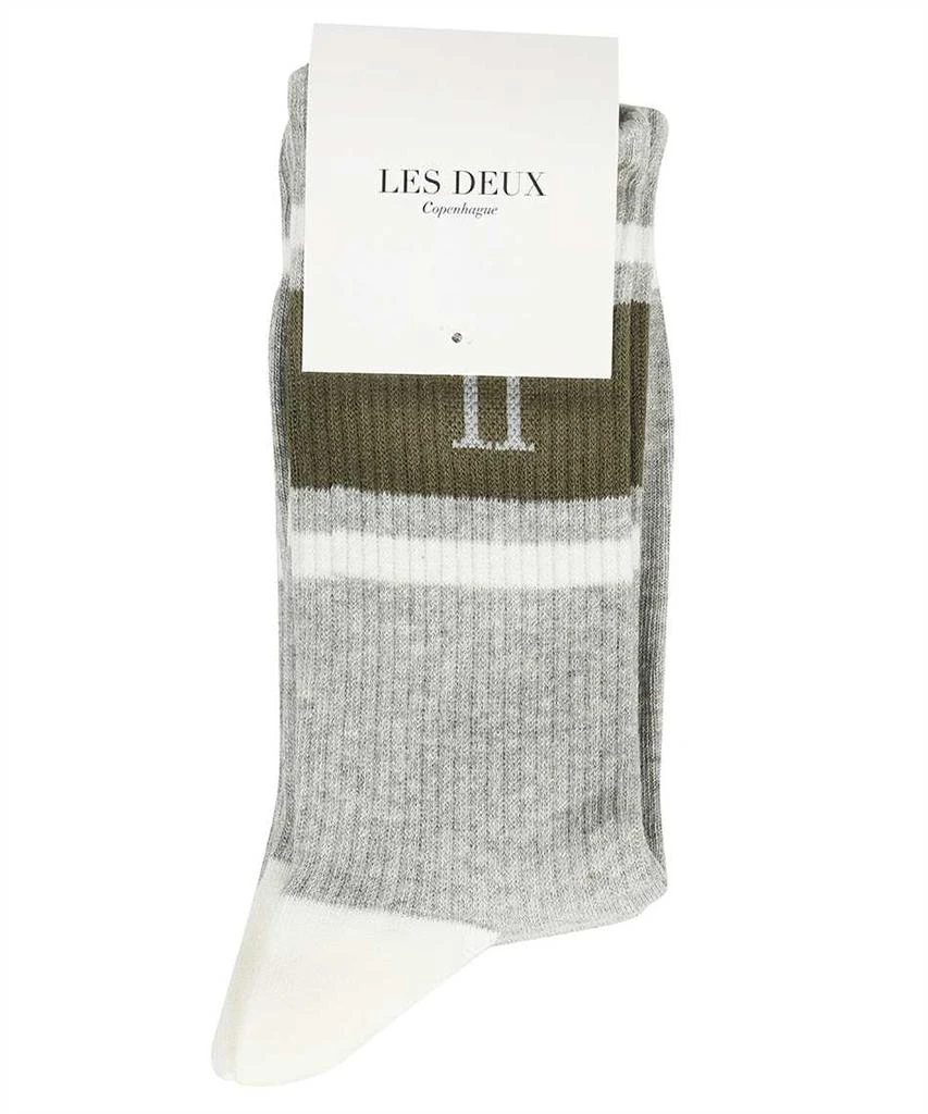 LES DEUX WILLIAM LOGO COTTON BLEND SOCKS 1