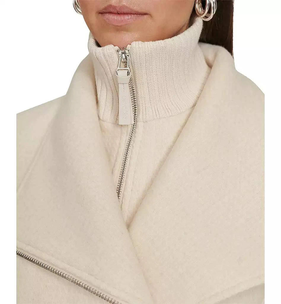 Calvin Klein Womens Wool Blend Belted Wrap Coat, Created for Macys 6