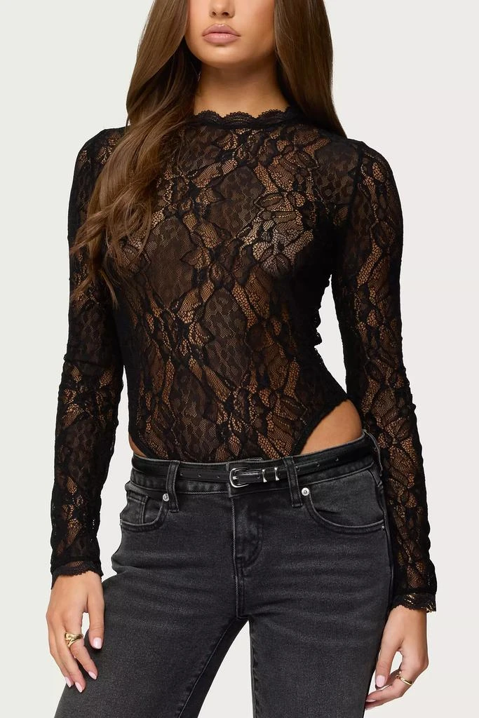 Edikted Edikted Rosalinda Sheer Lace Bodysuit