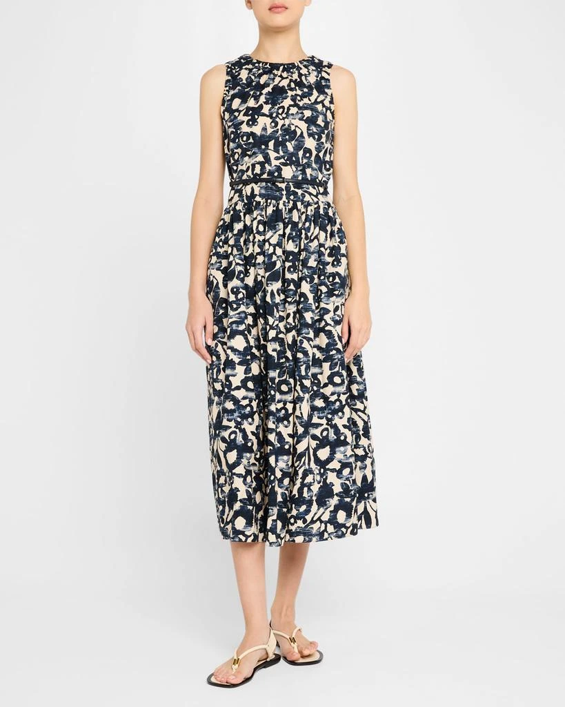 Max Mara Marlena Belted Drop Waist Midi Dress 4