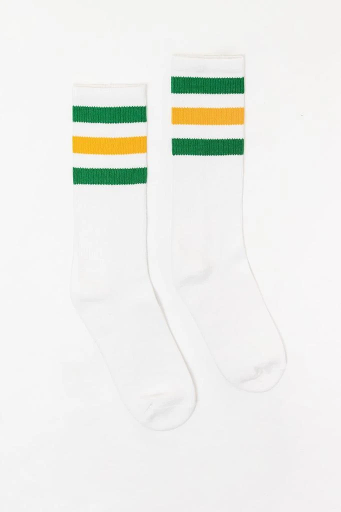 Los Angeles Apparel CALFSOCK - Unisex 3-Stripe Calf Sock 53