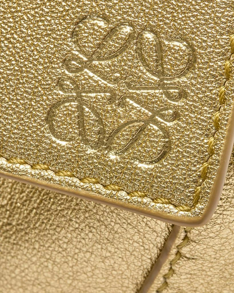 Loewe Puzzle Edge Mini Top-Handle Bag in Metallic Leather 7