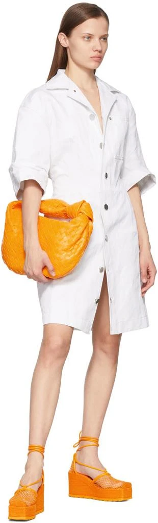 Bottega Veneta Orange Sporty Web Wedge Espadrilles 5