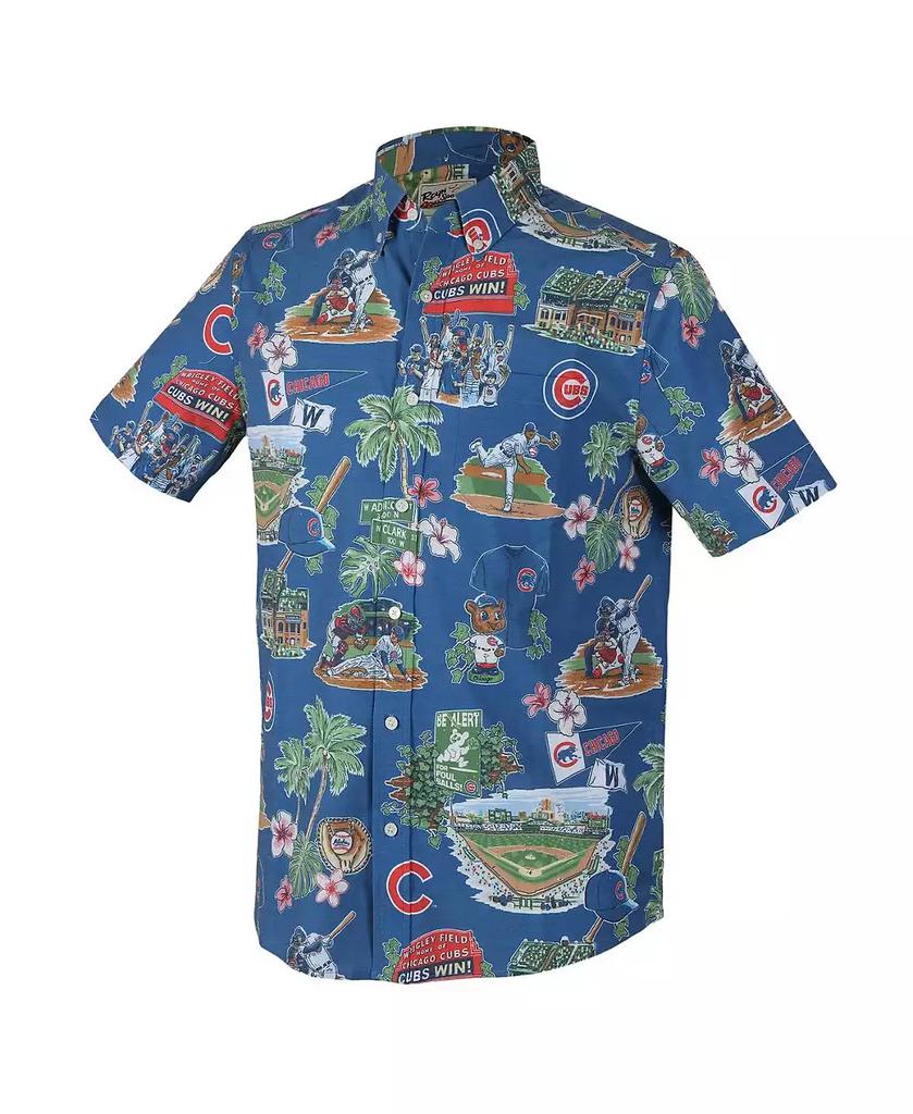 Reyn Spooner Men's Royal Chicago Cubs Scenic Tri-Blend Button-Down Shirt