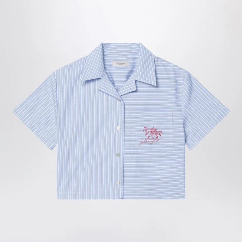 Golden Goose Light blue striped cotton shirt 1