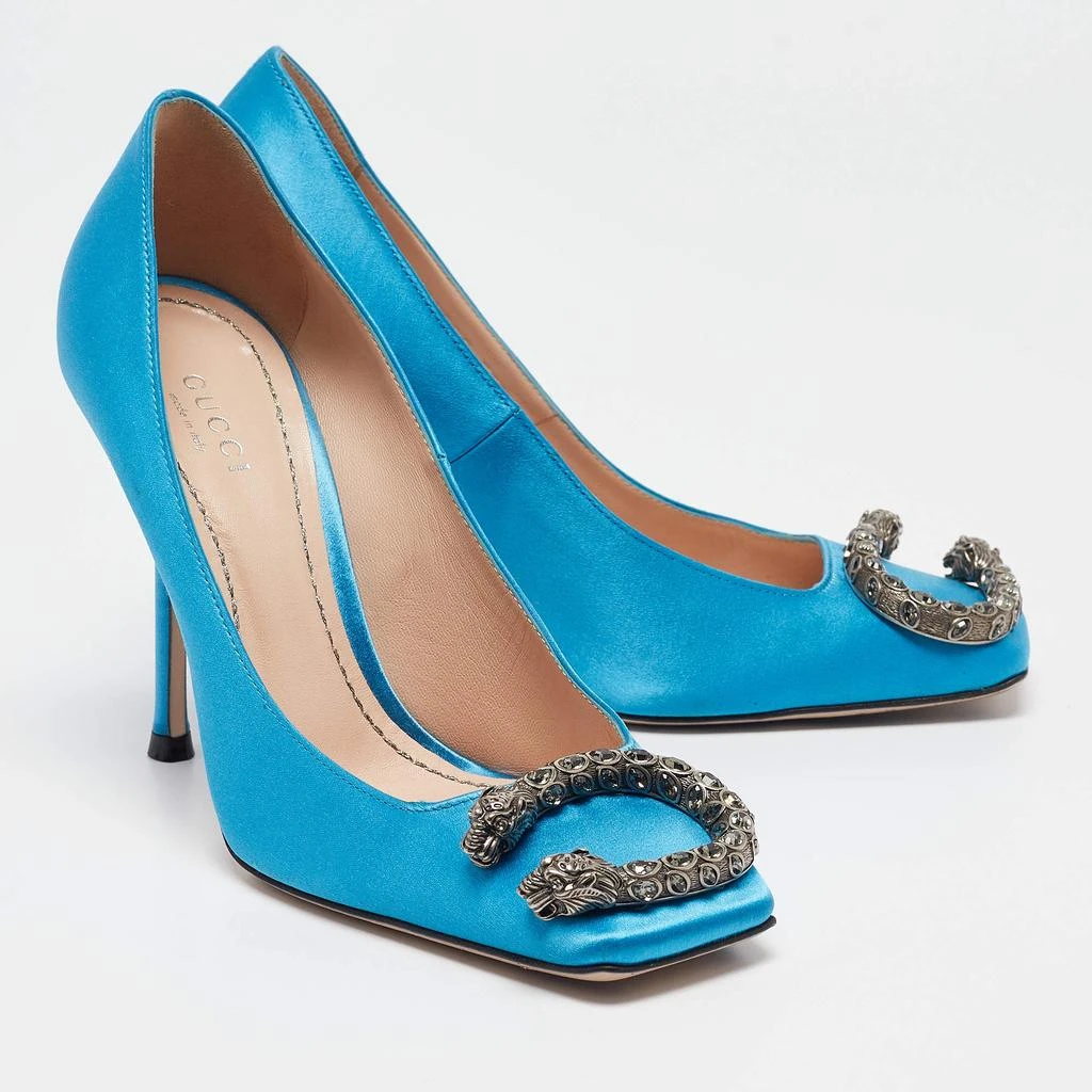 Gucci Gucci Blue Satin Dionysus Pumps Size 35.5 4