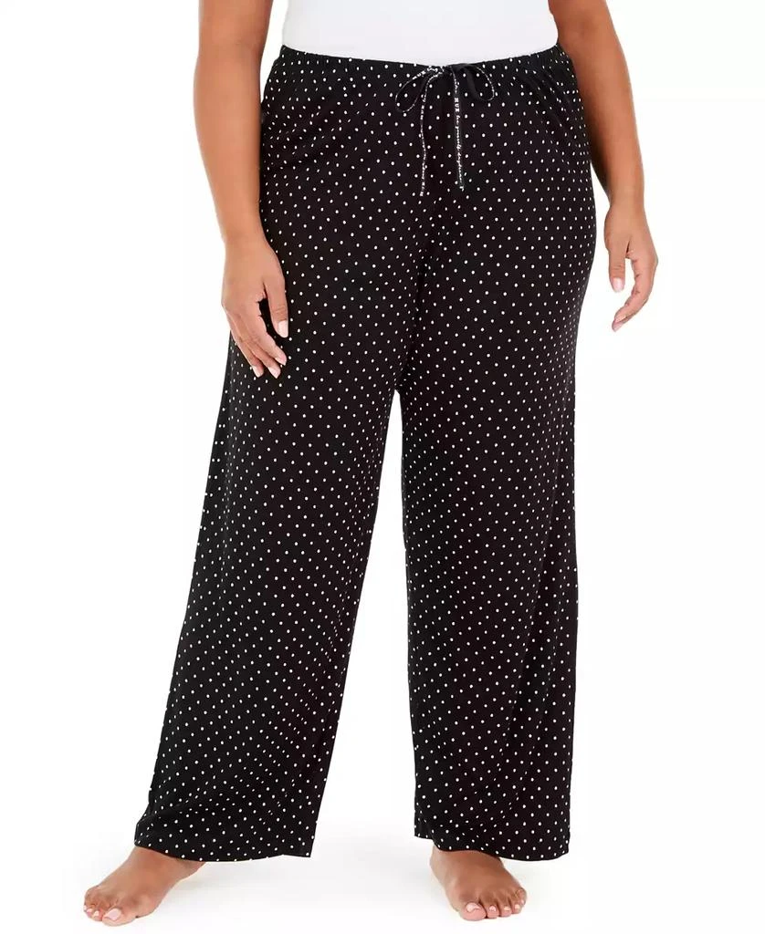 Hue Womens Plus size Sleepwell Printed Knit pajama pant made with Temperature Regulating Technology 1
