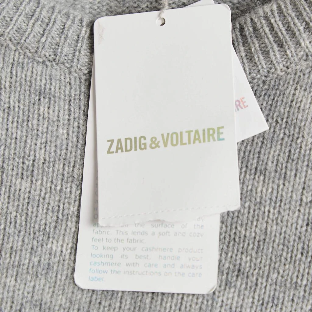 ZADIG & VOLTAIRE Zadig & Voltaire Grey Cashmere Distressed Eddy Bis Jumper XL 5