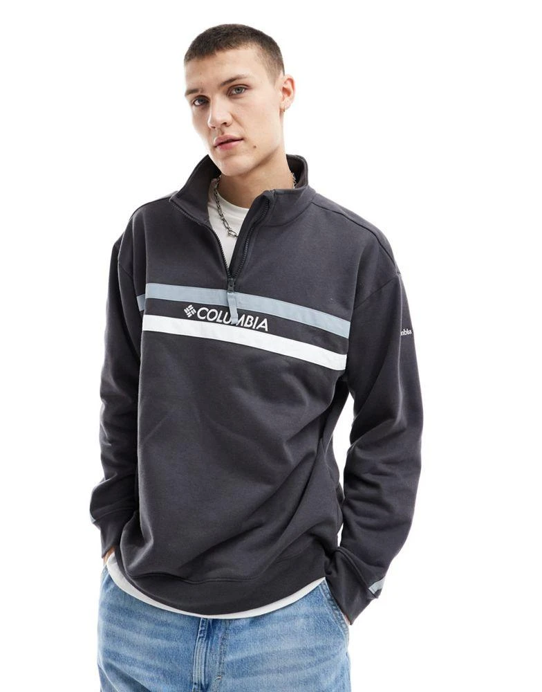 Columbia Columbia Reventure quarter zip sweater in black 1