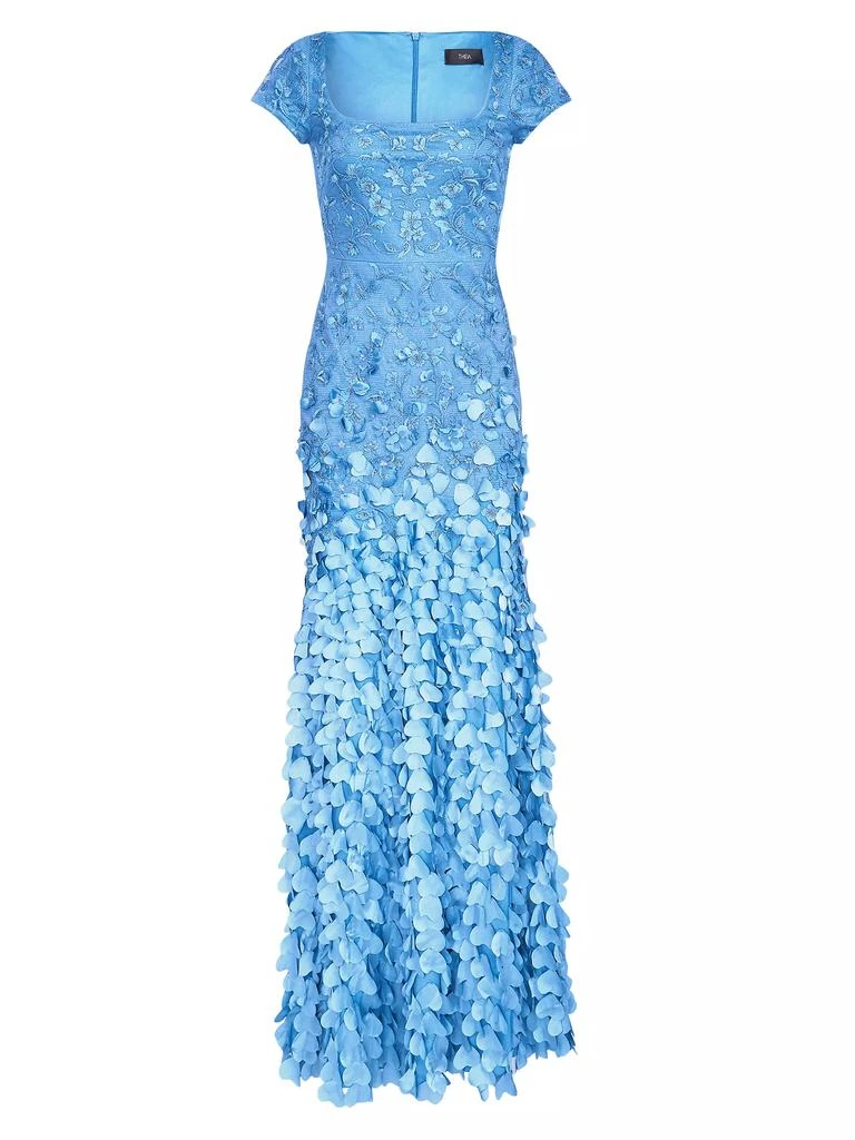 Theia Dawn Beaded Floral Gown 1