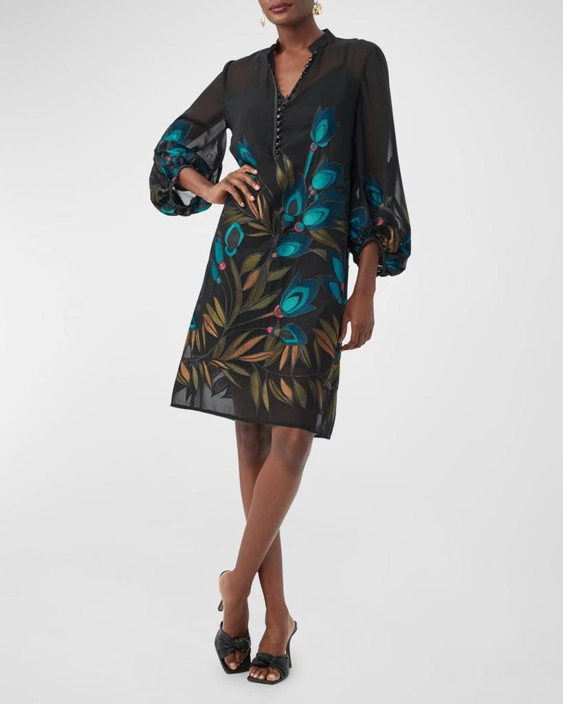 Trina Turk Boheme 2 Floral-Embroidered Shift Dress 1