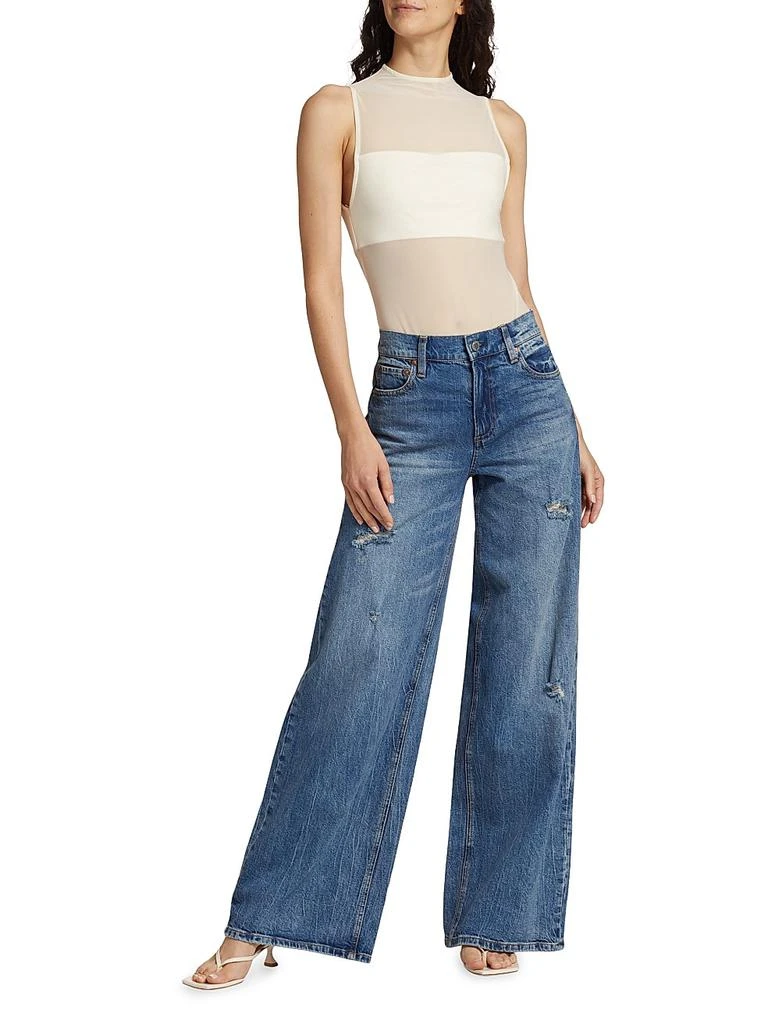 Alice + Olivia Nichol Mesh Sleeveless Bodysuit 2